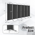 thumbnail image 3 of Costway 6 Panels Folding Privacy Screen 6 Ft Tall Fabric Privacy Screen for Home Grey, 3 of 10