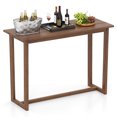 thumbnail image 1 of Costway Table de Bar Extérieur de 59 Pouces avec Dessus à Lattes, Table de Pub Rectangulaire pour Spa, 1 of 9