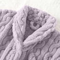 thumbnail image 4 of Timegard Bathrobe for Women Fuzzy Button down V Neck Robe Fleece Warm Long Sleeve Pajamas with Pockets, 4 of 8