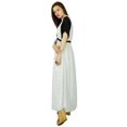 thumbnail image 2 of Bimba Robe Longue Maxi à Manches Volantées en Coton Robe Boho Chic Style sur Mesure, 2 of 8
