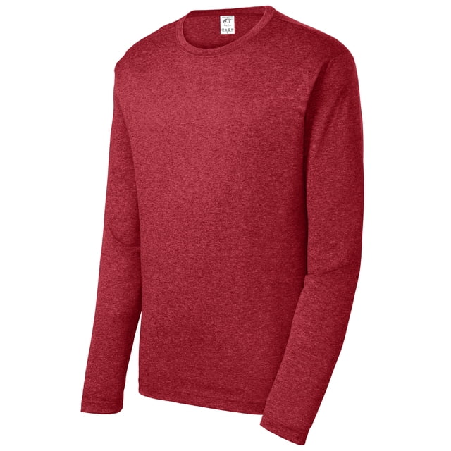 Gravity Threads Chandail Chiné à Manches Longues pour Hommes - Rouge Écarlate - 2X-grand