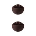 thumbnail image 4 of Youkk Easy To Install Double-layer Plastic Flowerpot For Walls Drainage Flower Pot Coffee 2Set, 4 of 6