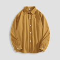 thumbnail image 2 of PMUYBHF Homme Noir Chemise Habillée pour Hommes Coupe Régulière Homme Automne Hiver Simple Décontractée Col à Revers Plage Manches Longues Vacances Plein Air Chemise de Vacances, 2 of 5
