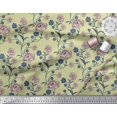 thumbnail image 3 of Soimoi Tissu Poly Georgette Feuilles & Roses Décor Floral Tissu Imprimé au Mètre 42 Pouces de Large, 3 of 3