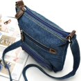 thumbnail image 3 of SUNSIOM Sac en Denim Décontracté pour Femmes à Bandoulière, Ajustable, à Multiples Poches, 3 of 9