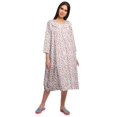 thumbnail image 2 of Moomaya Robe de Nuit d'Allaitement en Coton à Col Rond Imprimée pour Femmes, 2 of 6