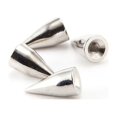 thumbnail image 3 of 100 Pcs Pointes Coniques en Métal 7*9 mm à Vis, Clous Vissés, Bricolage en Cuir, Rivets Style Punk (Argent), 3 of 4