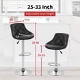 thumbnail image 3 of BestOffice Counter Height Bar Stools Set of 2, Swivel Adjustable PU Leather Bar Chairs with Back for Kitchen Island, Dining & Counter, Black, 3 of 9