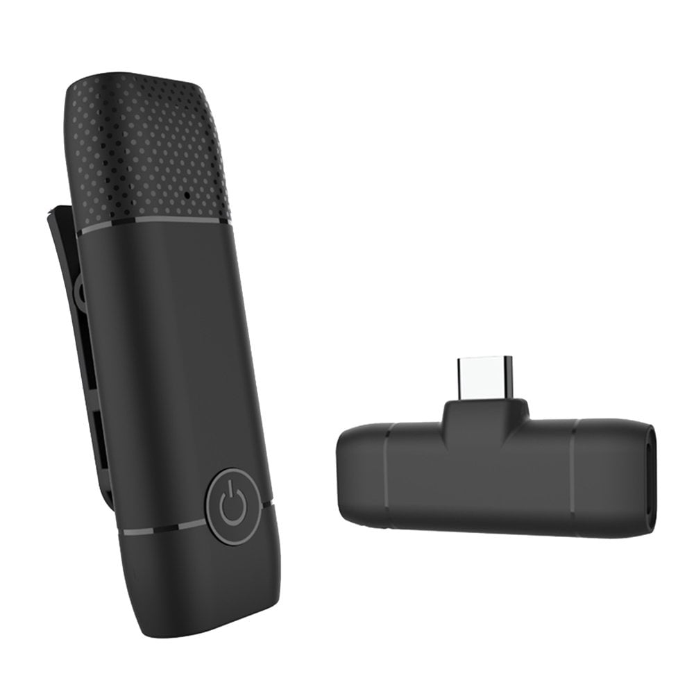 Microphone Lavalier Sans Fil Clip-on Téléphone Micro Sans Fil Réduction de Bruit -Play Micro Sans Fil pour Enregistrement Vlog Diffusion en Direct Sans Application Nécessaire