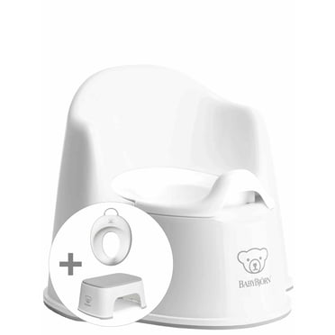 BabyBjorn Potty Training Bundle, White/Gray