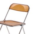 thumbnail image 4 of Folding Dining Chair Acrylic Folding Dining Chair Clothing Store Folding Chair Home Folding Dining Chair Portable Folding Chair Acrylic Folding Chair Electroplated Silver Legs, 4 of 5