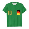 thumbnail image 4 of WEAIXIMIUNG T-Shirts pour Filles 2024 Coupe d'Europe pour Enfants Mode Équipe Imprimée Manches Courtes Col Rond Haut T-Shirt 10, 4 of 4