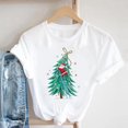 thumbnail image 2 of Chemises pour Femmes Mode pour Décontracté Manches Courtes T-Shirts à Imprimé de Noël Hauts Vêtements Blouse, 2 of 8