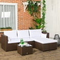 thumbnail image 2 of Outsunny Ensemble de Mobilier de Patio 3 Pcs, Canapé Extérieur en Rotin Tressé, 2 of 10