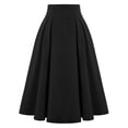 thumbnail image 1 of Jupe Décontractée pour Femme avec Poches Vintage Taille Haute Plissée, 1 of 7