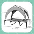 thumbnail image 2 of CoSoTower Raised Dog Bed Cooling Dog Cot w/ Canopy Washable Breathable Mesh, for Large Dogs, Light Grey, 2 of 7