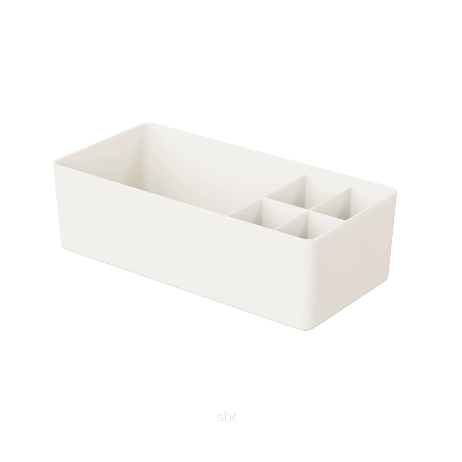 Desk Drawer Organizer Multi Functional Desktop with Adjustable Compartments, White Plastic Office Desk Organizer for Stationery Cosmetics Jewelry
