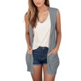 thumbnail image 1 of Cardigan à Manches Longues pour Femmes, Cardigan d'Automne à devant Ouvert avec Poches, Duster Décontracté, Chandail Cardigan Léger, 1 of 4