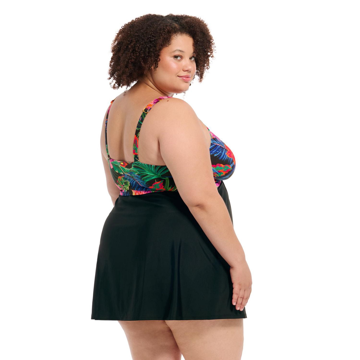 Krista Plus Maillot-robe Une-pièce pour Femme avec Bonnets D et Torsade, Bretelles Ajustables à Deux Sens
