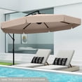 thumbnail image 4 of Costway Parasol Suspendu Déporté de 10 Pi pour Patio avec Housse Beige, 4 of 10