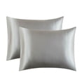 thumbnail image 2 of EGNMCR Pillow Cases, Pillow Covers Simulated Silk Pillowcase For Hair And Skin - Simulated Silk Pillowcase 2 Sets 20x26 Inches With Envelope Closure, Gift For Women Men Simulated silk pillowcase, 2 of 9