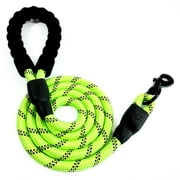 Riwcyla 5ft Reflective Dog Leash Strong Dog Leash with Comfortable Padded Handle Traction Rolled Dog Leads ,Slip Handle Dog Leash Rope for Large and Medium Pets