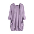 thumbnail image 1 of Timegard Hoodies for Women Plus Size Long Sleeve Drawstring Fall Casual Loose Comfy Blouse with Pockets, 1 of 3