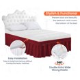 thumbnail image 3 of SGI Bedding 21 Inch Wrap Around Bed Skirt | Microfiber Bed Skirt | Fade Resistant, Wrinkle Free, Anti-static, Decorative, Extra Storage Space, Clutter-Free | King, Burgundy, 3 of 6