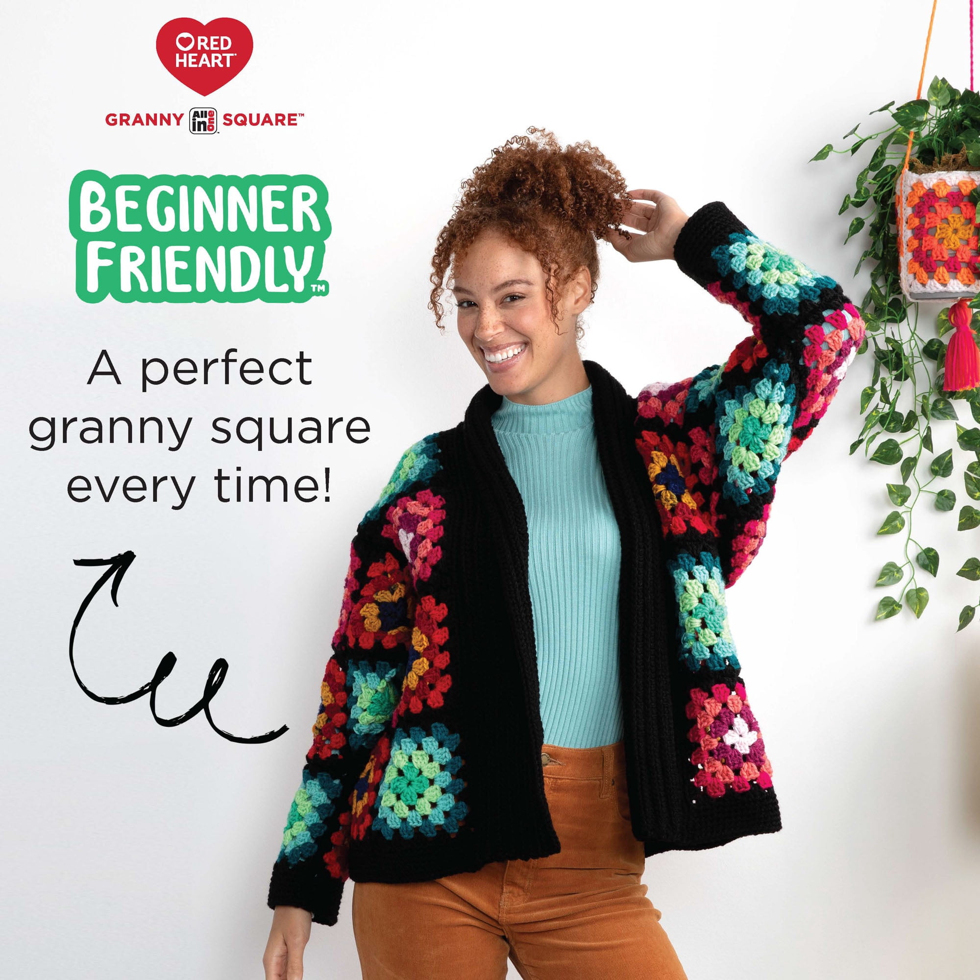 Red Heart® All In One Granny Square™ Fil acrylique peigné n° 4 (moyen) 8.8oz/250g 417 Yards