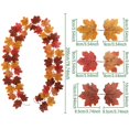 thumbnail image 2 of Fall Maple Leaves Garland 78Inch Artificial Maple Autumn Garland Hanging Fall Vines Table Decorations Front Door Fall Decor Thanksgiving Decorations Decor Outside Artificial Plants Fade Resistant, 2 of 8