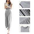 thumbnail image 5 of CNKOO Robes Longues Plissées Unies pour Femmes Débardeur Été Élégantes Décontractées en Modal, 5 of 5