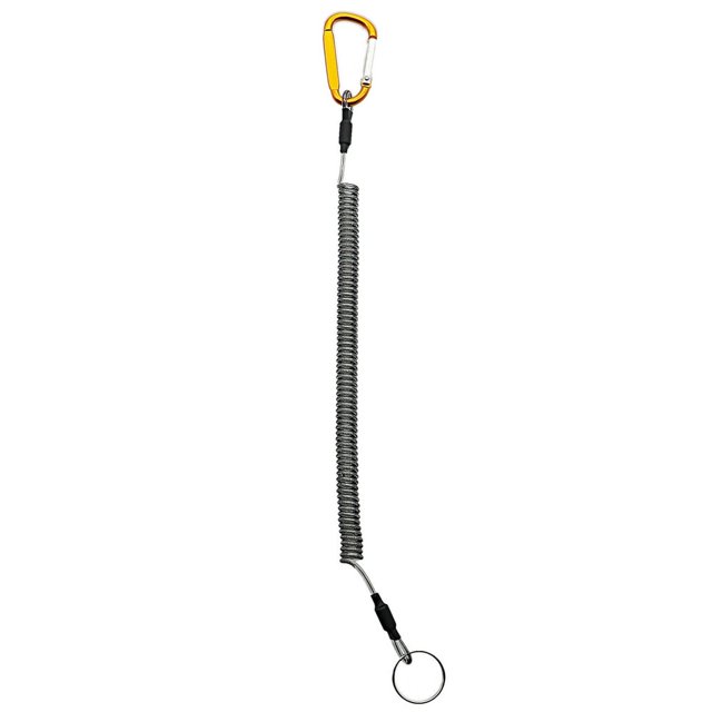 Anti-lost Rope Retractable with Keyring Carabiner Theftproof Coiled Spring Fishing Pliers Anti-lost Safety Lanyard Outdoor Accessories