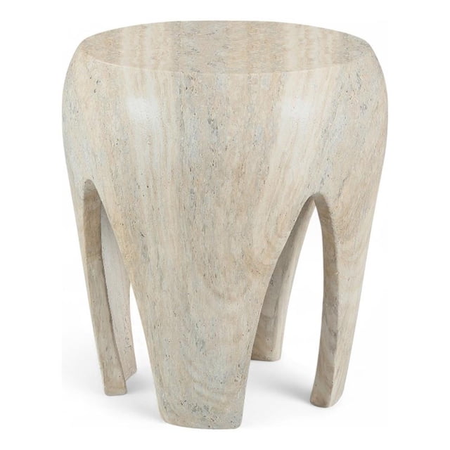 Meridian Furniture Moxie Travertine Concrete Indoor / Outdoor End Table