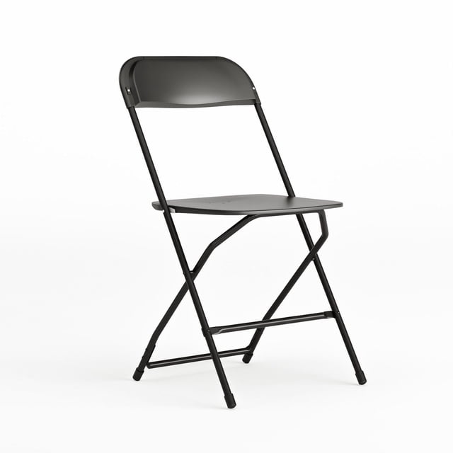 Flash Furniture Hercules Series Premium Black Plastic Folding Chair