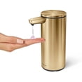 thumbnail image 2 of Simplehuman 9 oz. Rechargeable Liquid Sensor Soap Pump, High-Grade Brass Stainless Steel, 2 of 5