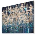 thumbnail image 1 of Design Art - Lustre Vintage en Cristal Bleu, 1 of 5