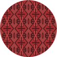 thumbnail image 1 of Ahgly Company Tapis Rond Lavable en Machine Intérieur Transitionnel Rouge Safran, 5 Pieds Rond, 1 of 7