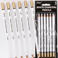 thumbnail image 2 of GUOOL Bright Charcoal Pencils Drawing Set-- 4mm Sketching Classic White Ink, 2 of 9