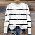 thumbnail image 5 of Yuyuzo Chandails en Molleton pour Filles Tout-Petits Col Rond Manches Longues Décontracté Confortable Rayé Pull d'Automne pour Bébé Fille, 5 of 5