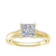 thumbnail image 1 of 1.20 T.C.W Princess Shape Natural Diamond Latest Design Solitaire Wedding Ring for Ladies Solid 14K Yellow Gold Size 8, 1 of 8