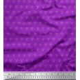 thumbnail image 1 of Soimoi polyester Crepe Fabric Dot & Fleur De Lis Damask Print Sewing Fabric Yard 52 Inch Wide, 1 of 3