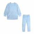 thumbnail image 2 of Ensemble de Mode pour Filles d'Hiver, Col Rond, Manches Longues, Décontracté, Pantalon en Soie Dorée, Grande Taille, Tenue 2 Pcs en Liquidation, 2 of 9