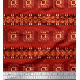 thumbnail image 1 of Soimoi Poly Georgette Fabric Geometric African Print Fabric by the Yard 52 Inch Wide, 1 of 3