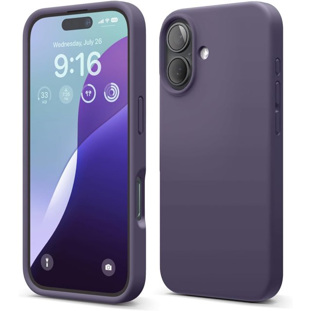 KOMI Compatible with iPhone 16 Pro Max Case, Premium Liquid Silicone Case, Full Body Protective Cover, Shockproof, Slim Phone Case, Anti-Scratch Soft Microfiber Lining, 6.9 inch Deep Purple