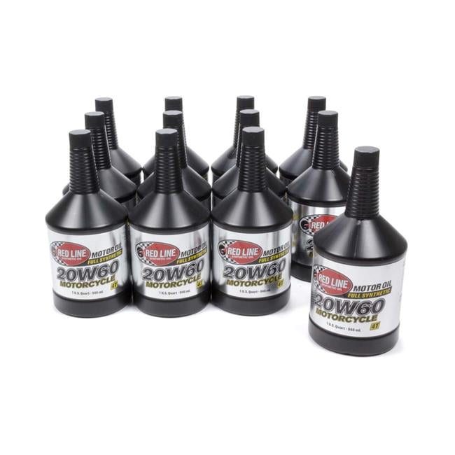 Redline Oil RED12624 20W60 Motorcycle Oil - 1 qt. - Case of 12