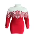 thumbnail image 3 of Christmas Family Matching Sweater Snowflake Turtleneck Long Sleeve Knitted Pullovers, 3 of 6