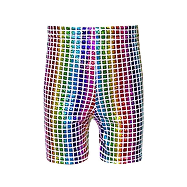 Youth Stylish Clothes Loose Ripped Sweatpants Block Three Point Shorts Sequin Children Adult Dance Pants Practice Shorts Attend Shows And Events