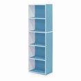 thumbnail image 2 of Furinno 11055WH-LBL 5-Tier Reversible Open Shelf Bookcase, White & Light Blue, 2 of 7