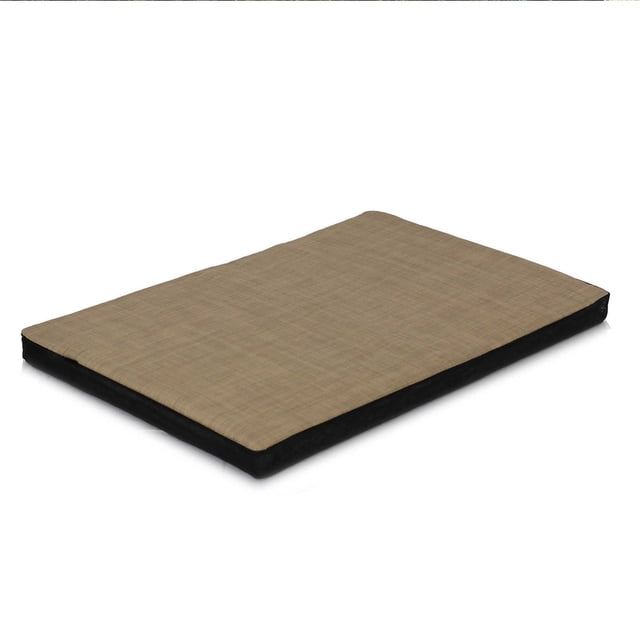 Gen7Pets Cool-Air Pad Medium, a rectangular pet bed with a tan furniture-grade mesh top and black mesh sides for airflow and water drainage, measuring 35.5 by 22.5 by 2 inches, suitable for outdoor patios, decks, or pet crates.
