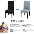 thumbnail image 4 of GHSDFBB Dining Chair Covers Set of 4 Stretch Chair Covers for Dining Room Washable Removable Dining Chair Protector Decoration Chair Slipcover for Kitchen Dining Room,Smoky Gray, 4 of 6